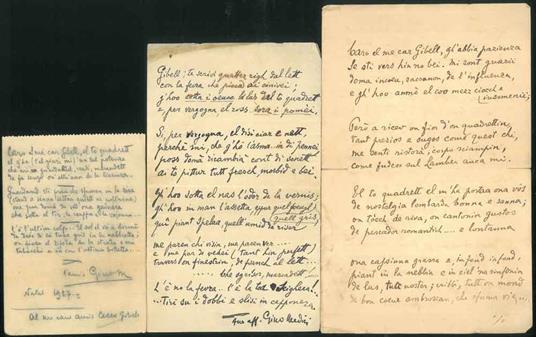 3 Lettere in vario formato - Francesco Gibelli - copertina