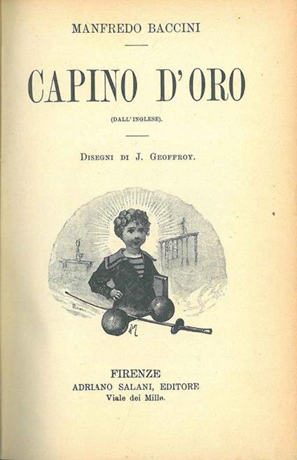 Capino d'oro (dall'inglese). Disegni di J. Geoffroy - Manfredo Baccini - copertina
