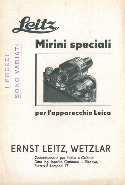 Mirini speciali per l'apparecchio Leica - copertina