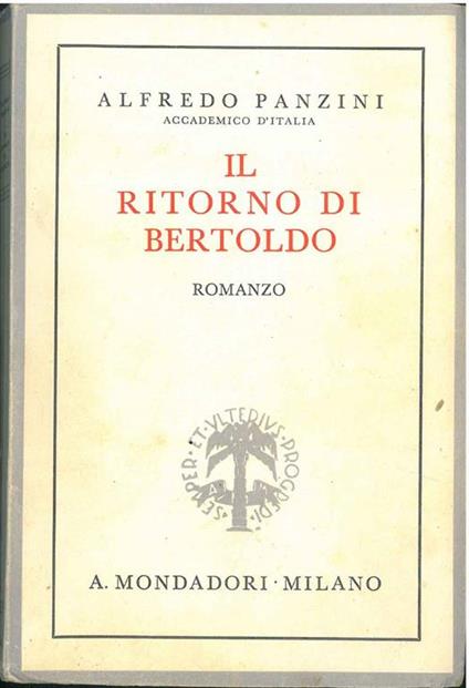 Il ritorno di Bertoldo - Alfredo Panzini - copertina