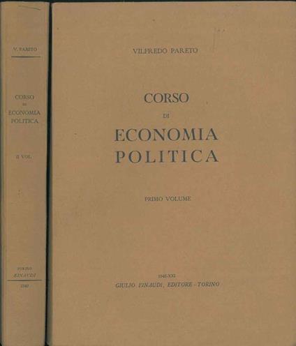 Corso di economia politica - Vilfredo Pareto - copertina