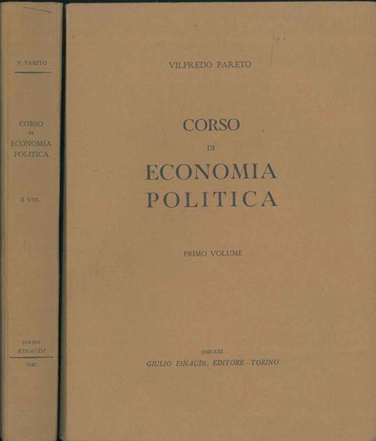 Corso di economia politica - Vilfredo Pareto - copertina