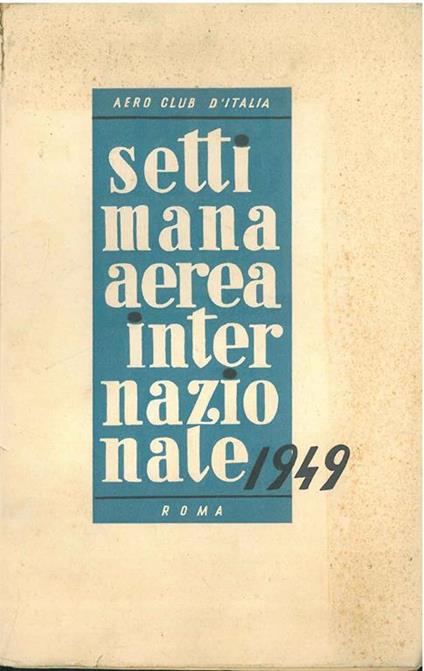 Settimana aerea internazionale 1949 - copertina
