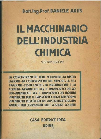 Il macchinario nell'industria chimica - copertina