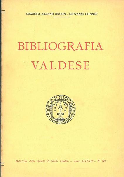 Bibliografia valdese - copertina