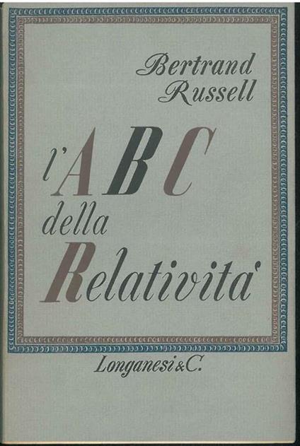 L' Abc della Relatività - Bertrand Russell - copertina