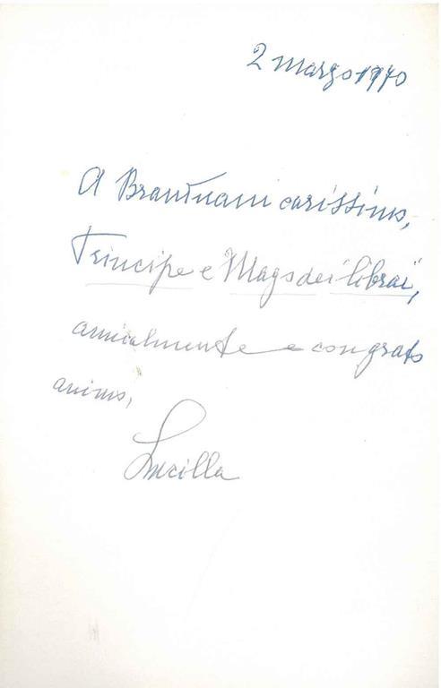 Fotografia con dedica al verso datata 2 marzo 1970 - Lucilla Antonelli - copertina