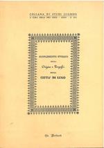 Supplemento storico sulla Origine e Progressi della città di Lugo. Ed. Alberti, Lugo per Melandri 1834, ma