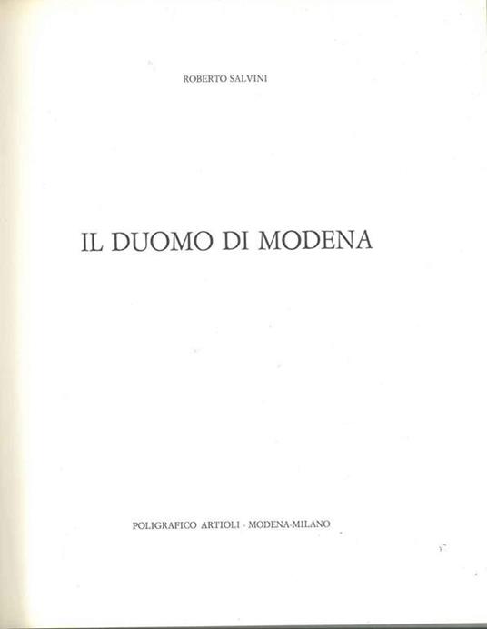 Il duomo di Modena - Roberto Salvini - copertina