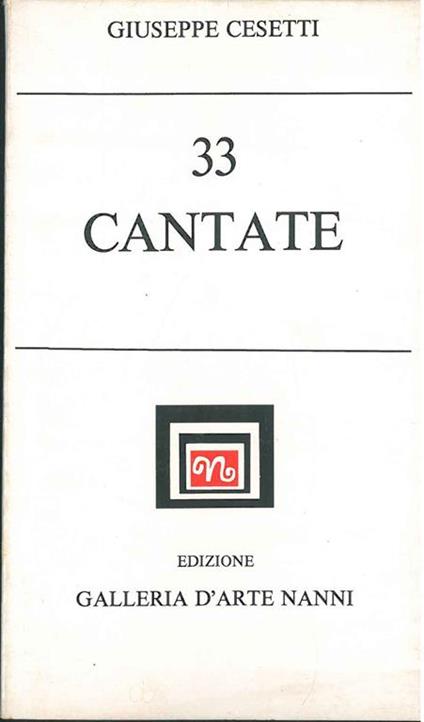 33 Cantate - Giuseppe Cesetti - copertina