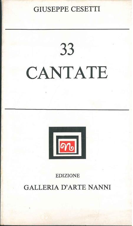33 Cantate - Giuseppe Cesetti - copertina