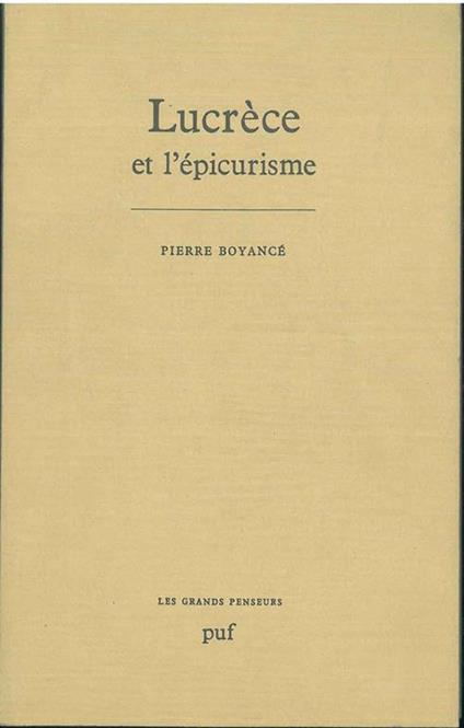 Lucréce et l'épicureisme par Pierre Boyancé - Pierre Boyancé - copertina