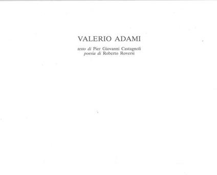 Valerio Adami - Giovanni Castagnoli - copertina