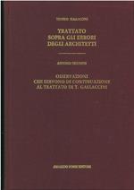Trattato sopra gli errori degli architetti. Osservazioni che servono di continuazione al trattato di T. Gallaccini. Venezia, 1771, ma