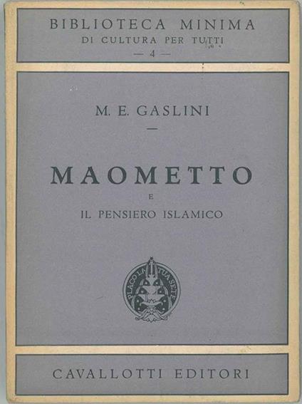 Maometto e il pensiero islamico - Mario Dei Gaslini - copertina
