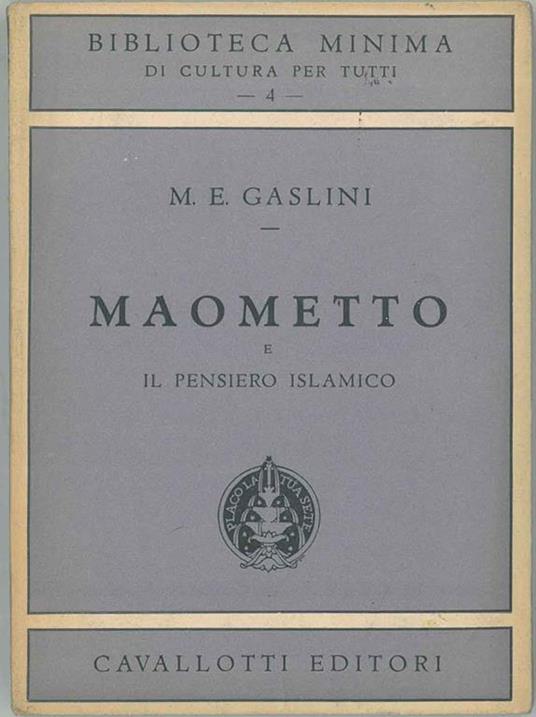 Maometto e il pensiero islamico - Mario Dei Gaslini - copertina