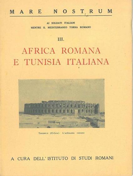 Africa romana e Tunisia italiana - copertina
