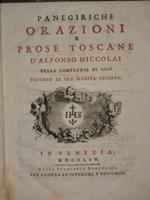 Panegiriche orazioni e prose toscane