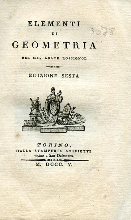 Elementi di geometria - Jean Louis Rossignol - copertina
