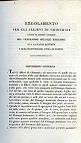 Regolamento per gli allievi di chirurgia addetti al servizio sanitario del venerando Spedal Maggiore di S. Giovanni Battista e dell'Illustrissima Città di Torino - Felice Musso - copertina