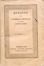 Quesiti sopra i pubblici ufficiali