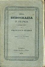 Della Democrazia in Francia (gennaio 1849). Versione dal francese