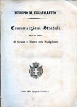 Municipio di Villafalletto. Comunicazioni Stradali tra le Valli di Grana e Macra con Savigliano