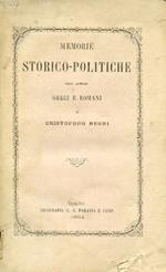 Memorie storico - politiche sugli antichi Greci e Romani