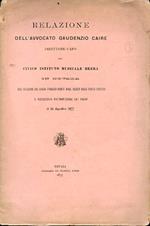 Relazione dell'avvocato. Direttore capo del Civico Istituto Musicale Brera in Novara nell'occasione del saggio pubblico datosi dagli allievi dello stesso Istituto e successiva distribuzione dei premi il 16 dicembre 1877