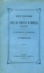 Due discorsi. Incompatibilità parlamentari. Abusi dei ministri dei culti