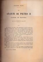 Gli Statuti di Pietro II Conte di Savoia