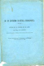 Di un estremo d'ottica fisiologica. Studio su un vecchio di 104 anni. Estratto dall'Archivio per l'Antropologia e la Etnologia. Volume XI fascicolo 2° 1881