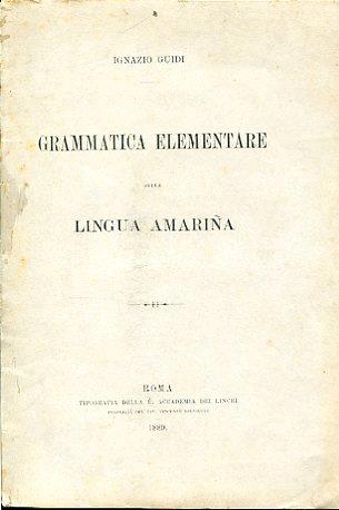 Grammatica elementare della lingua amariña