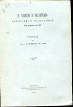 Il fenomeno di franamento verificatosi in Piemonte nella primavera del 1892