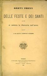 Brevi cenni delle feste e dei santi di cui si celebra la Memoria nell'anno. Raccolti a cur dell'Avv. Ludovico Eusebio