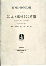 Histoire chronologique en vers artificiels de la Maison de Savoie depuis ses origines jusqùau Régne du Roi Humbert Ier