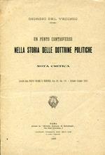 Un punto controverso nella storia delle dottrine politiche. Nota critica (Estratto dalla Rivista Italiana di Sociologia anno XIII fasc. V VI Settembre Dicembre 1909)