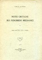 Note critiche sui fenomeni medianici. V. Estratto dalla Rivista Luce e Ombra