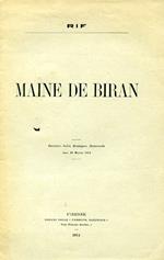 Maine de Biran. Estratto dalla Rassegna Nazionale fasc. 16 Marzo 1914