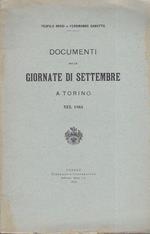 Documenti sulle giornate di settembre a Torino nel 1864