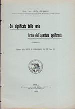 Sul significato delle varie forme dell'apertura pyriformis (estratto dalla Rivista di Antropologia, vol. XIX, fasc. III)