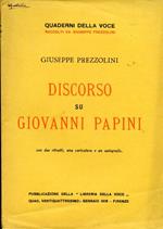 Discorso su Giovanni Papini. Copia autografata