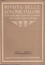 Rivista delle Colonie Italiane. a cura del Ministero delle Colonie. Anno II Numero 5. Ottobre Dicembre 1928