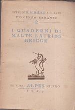 I quaderni di Malte Laurids Brigge. Traduzione di Vincenzo Errante