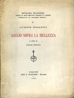 Saggio sopra la bellezza. A cura di Giulio Natali
