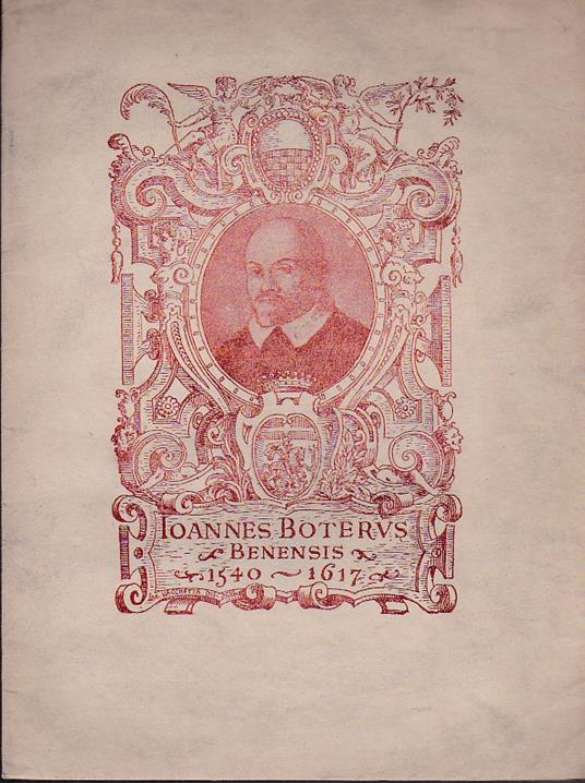 Joannes Boterus Benensis. Saggio storico biografico - Italo Mario Sacco - copertina
