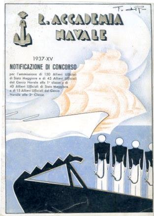 MINISTERO DELLA MARINA. (DIREZIONE GENERALE DEL PERSONALE E DEI SERVIZI MILITARI). Notificazione di concorso per l'ammissione di 150 allievi ufficiali di Stato maggiore e di 45 allievi ufficiali del Genio Navale alla 1° Classe - copertina