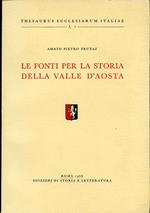 Le fonti per la storia della Valle d'Aosta