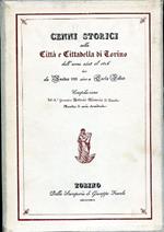 Cenni storici sulla città e Cittadella di Torino. Presentazione di Luciano Tamburini