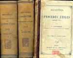 Recettes et procédés utiles recuellis par Gaston Tissandier. Huitiéme édition. UNITO a: Recettes et procédés utiles. Deuxiéme serie La science pratique avec figures dans le texte, quatriéme edition. Nouvelles recettes utiles et appareils pratiques